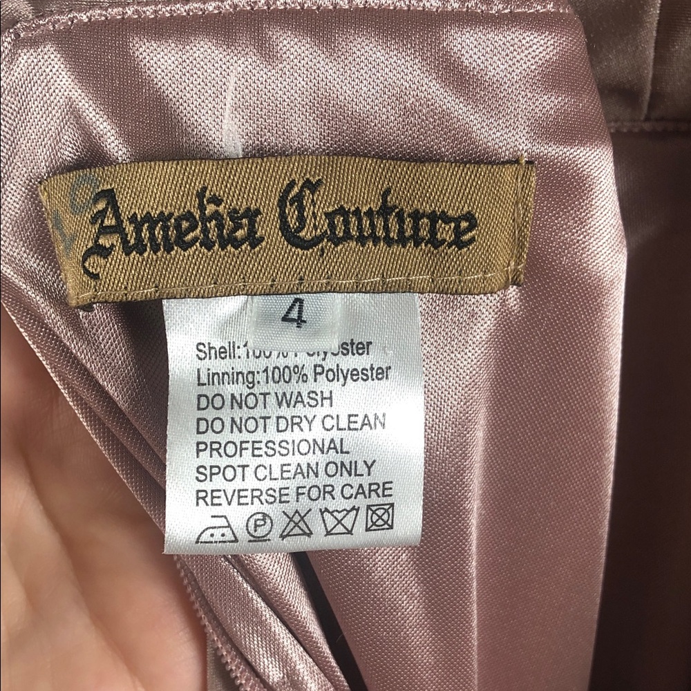 Amelia Couture 370 Dusty Rose Prom Dress - Picture 2 of 11